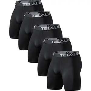 6 or 5 Pack Compression Shorts for Men Spandex Sport Shorts Athletic Workout Running Performance Baselayer UnderwearGift
