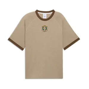 PUMA Mens X Bodega Ringer Graphic Crew Neck Short Sleeve Casual Tops Casual - Beige