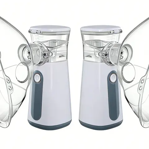 2PCS USB Portable Handheld Humidifier Set Pack for Adults - Built-in Rechargeable Lithium Battery, USB-Charged Compact Personal Moisturizer for Desktop, Home Travel Use