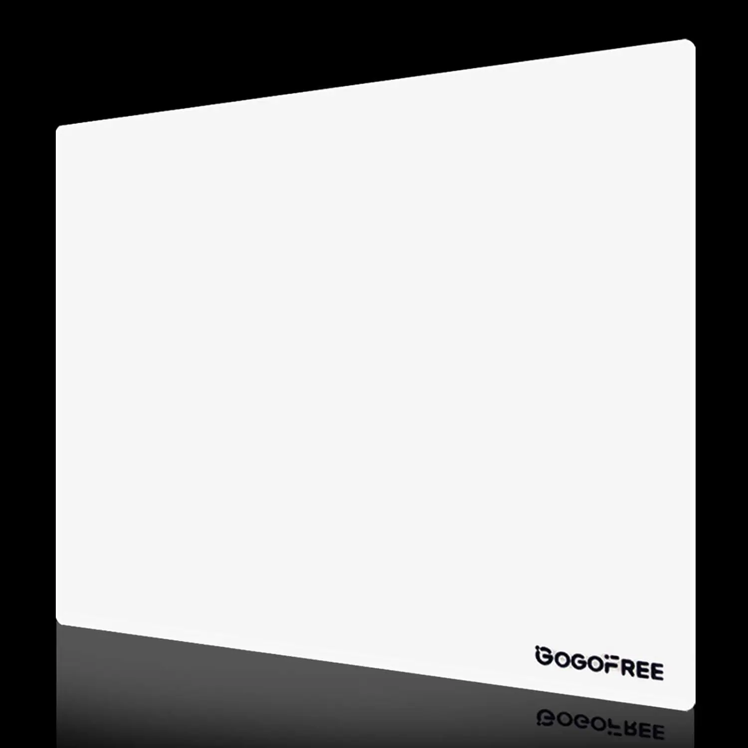 XL Size Gaming Mouse Pad - Sturdy & Scratch-Resistant Hard Glass Surface, 0-Friction Ultra Smooth Mat, Water-Resistant Large Area for Esports/Office, White (15.7''x19.6''), Precision Speed Control