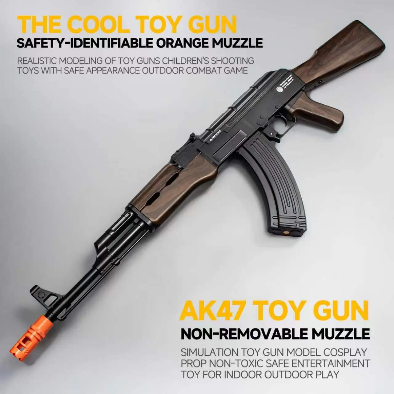 89cm Electric AK Gel Blaster, Kids Outdoor Play Toy Gun, Recreational Blasters & Toy Guns for Outdoor Activities, Gel Blasters