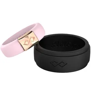 Couple Bundle Silicone Wedding Ring Bundle Set#85