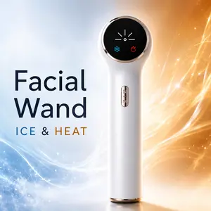 Portable Hot and Cold Facial Beauty Device Blue & Red Light Modes Type-C Rechargeable Face Care Tool for Serum Facial Masks and Skincare Gel