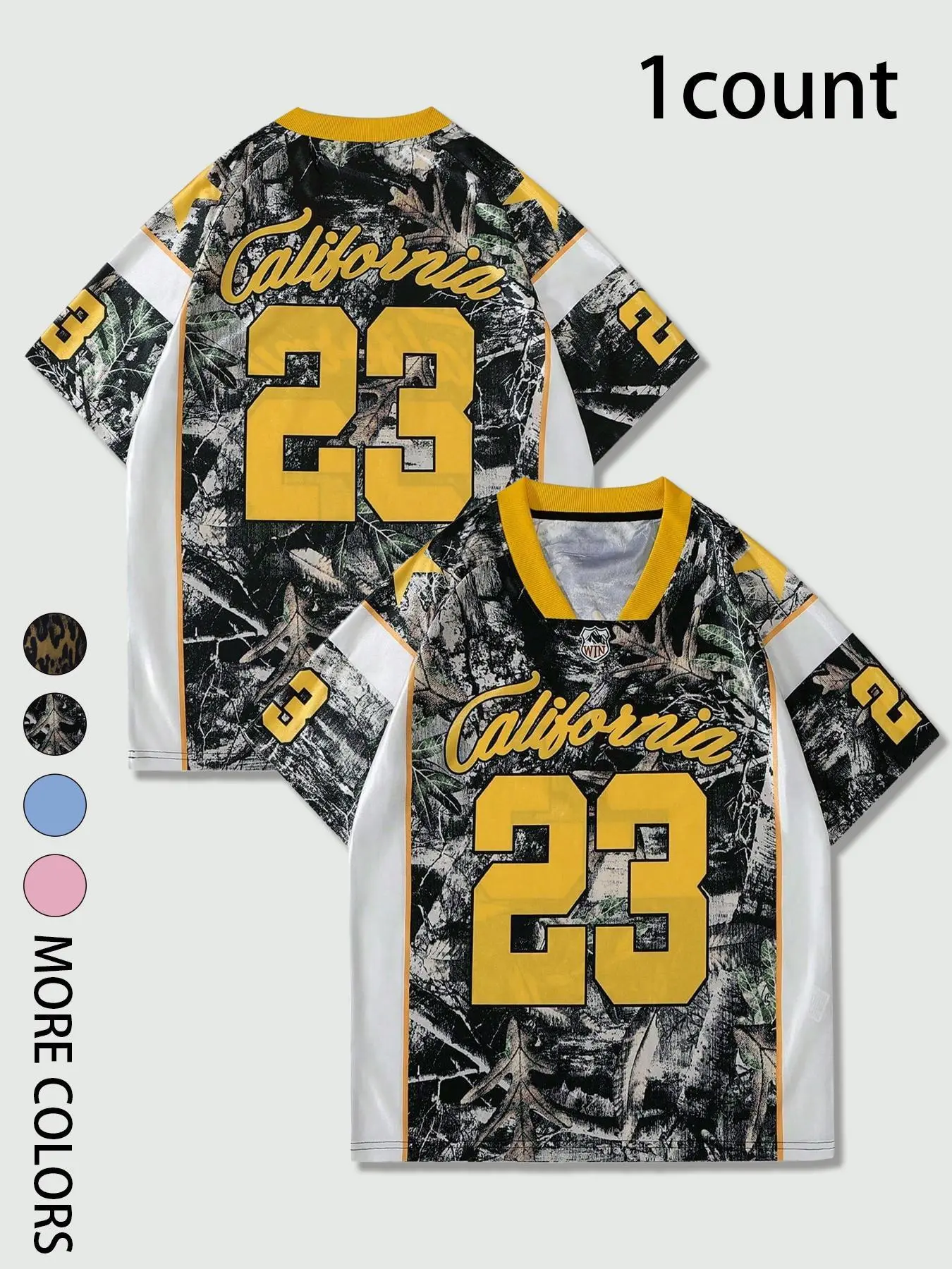 Women's Camo Print Graphic Baseball Jersey, Casual Fashion Crew Neck Short Sleeve T-shirt for Daily Wear, Stylish Jersey, Ladies Summer Clothes, Jersey Tee