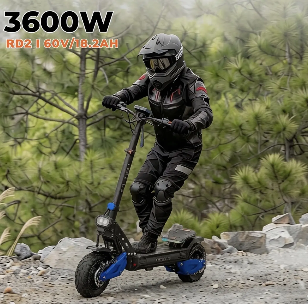 ZIPPYGO APP Control 3600W Electric Scooter 45MPH 55 Miles 60V 18.2AH NFC Unlock