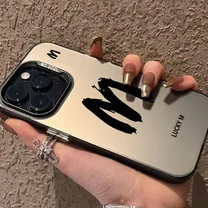 Letter Pattern Phone Case, Anti-fall Phone Protector Cover, Shockproof Phone Protective Case Compatible with iPhone 15 14 13 12 11 Series