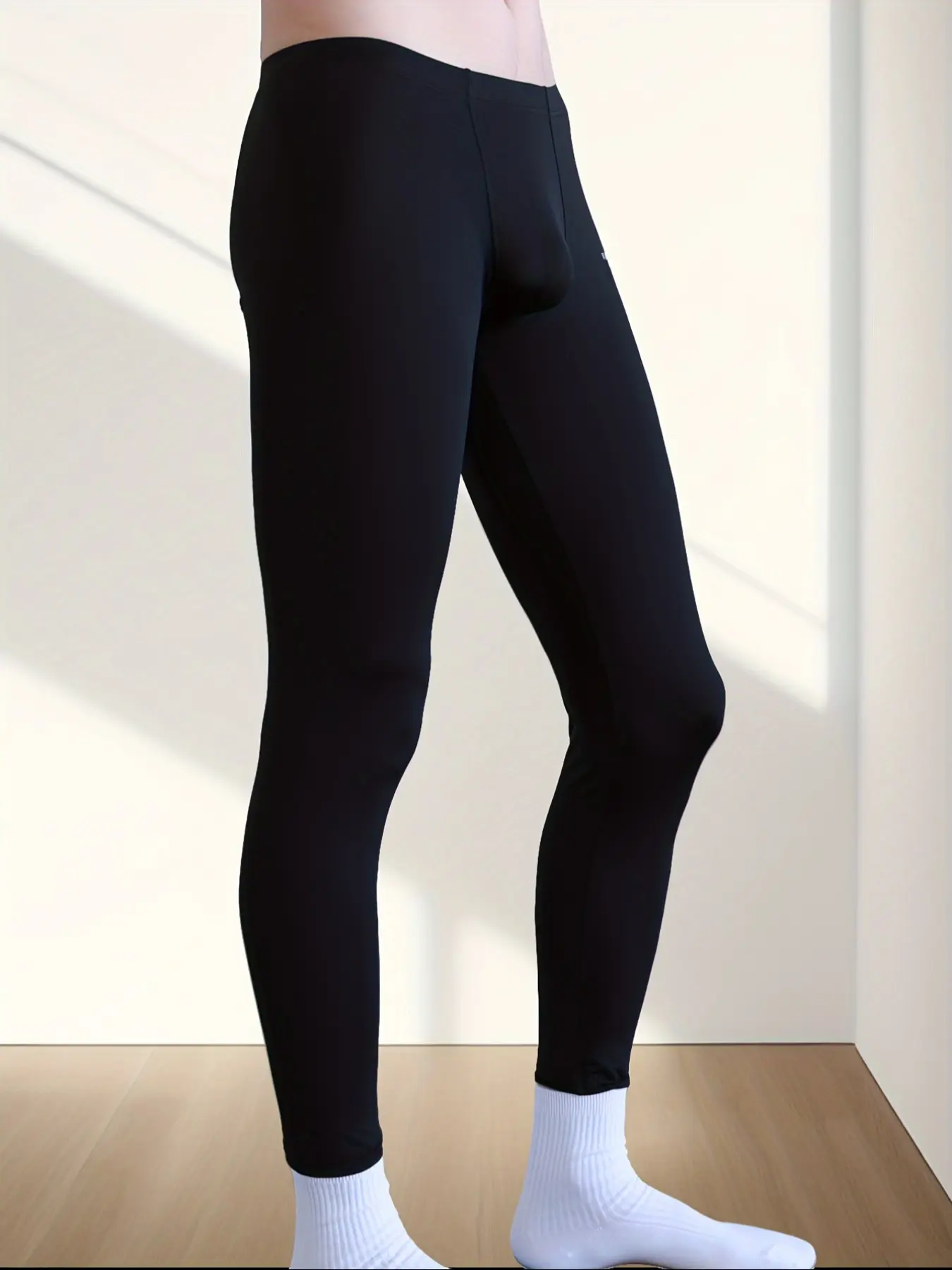 Men's warm and shapewear autumn and winter long pants, shapewear Slim Fit long underwear, compression long underwear, comfortable, quick-drying, elastic sports underwear, outdoor underwear, Undergarments, Clothing, Black, Thermal Menswear, Long Johns