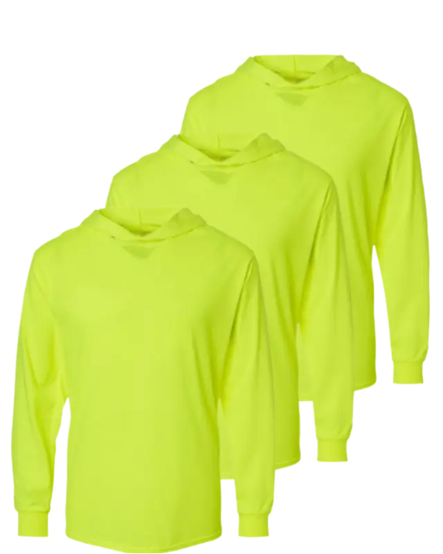 3 PACK Safety Long Sleeve with Hood Work wear Uniforms Cotton Menswear