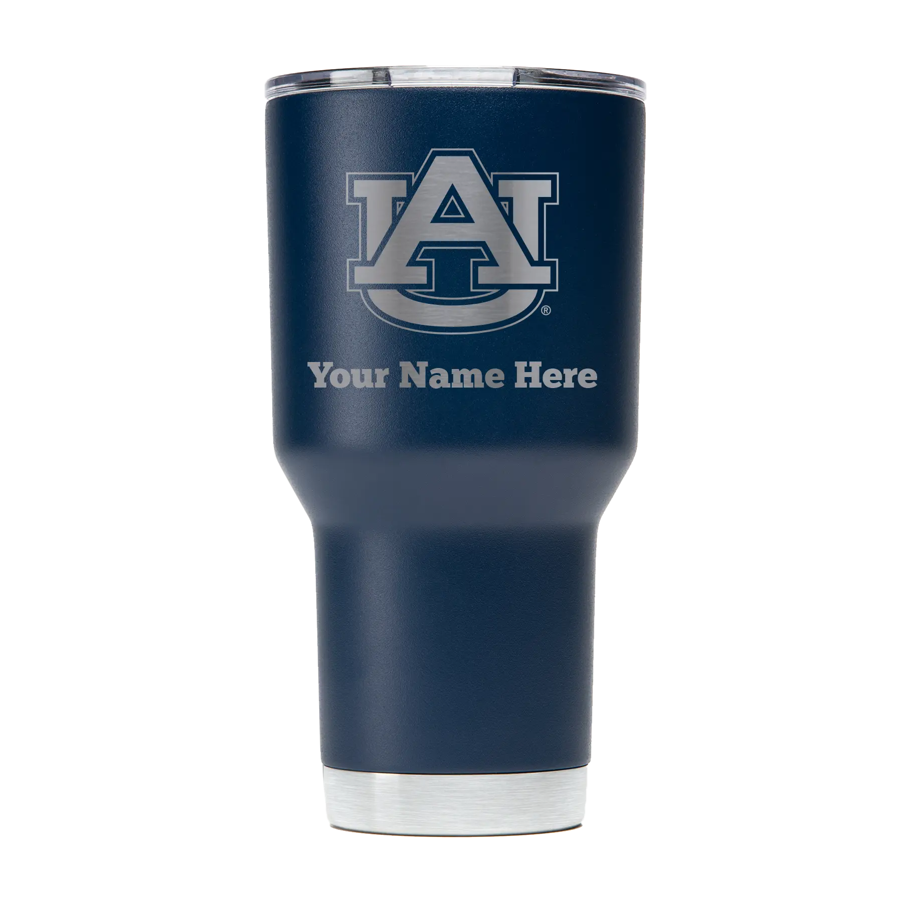 Auburn 30oz Personalized Laser Engraved Stainless Steel Insulated Vacuum Flask, Ideal for Fan Use