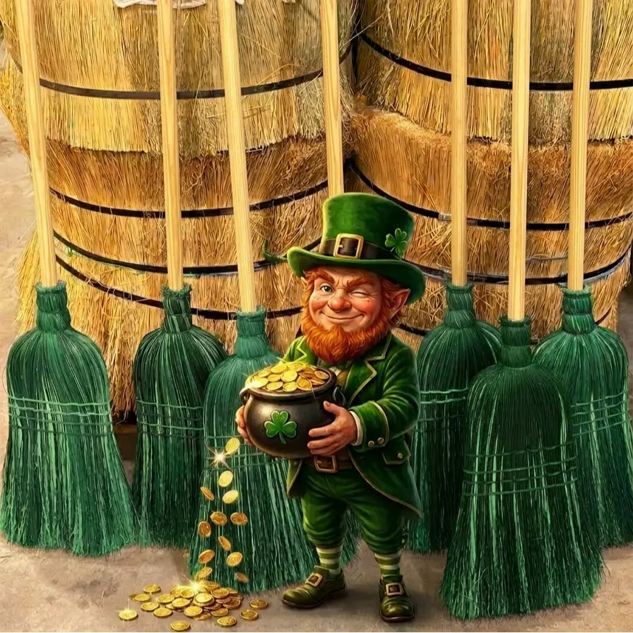 Leprechaun Green Broom Leprechaun Green Broom