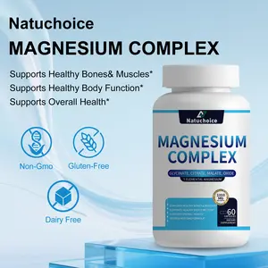 Magnesium Complex Supplement for Sleep & Relaxation, 1000mg 8 Forms Magnesium Blend with Glycinate Citrate Malate Taurate, High Absorption Chelated Magnesium for Muscle, Bone & Nerve Support, Vegan, 120 Capsules