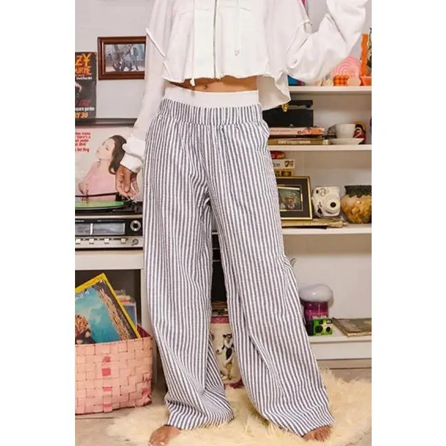 Striped Exposed Boxer Pants