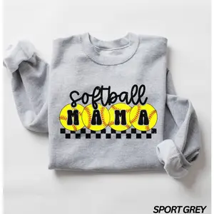 Softball Mama Sweatshirt, Softball Mom Sweatshirt, Baseball Mama Tshirt, Sports Mom Sweatshirt, Gift for Her, Game Day Tshirt, Sports Fan Gift Casual Womenswear Sweatshirt, Hoodie, Comfort Colors ABZO