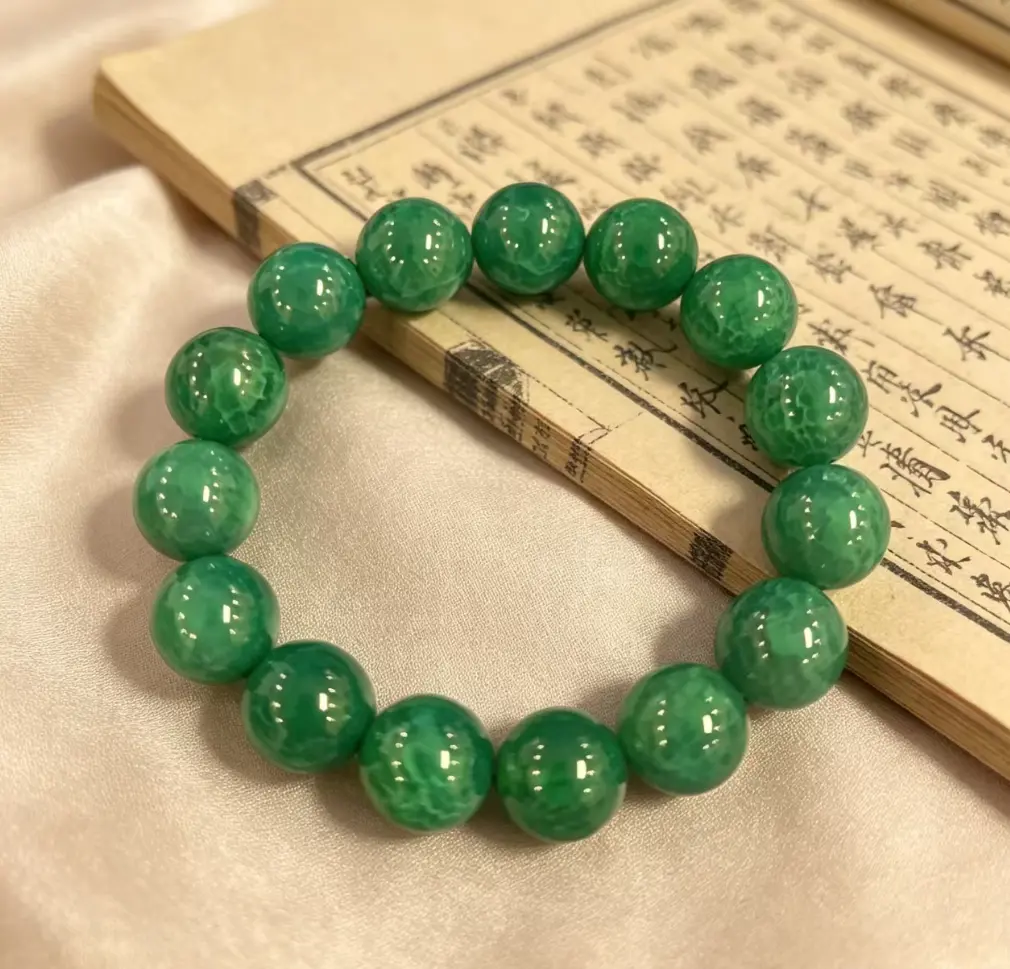 Vitality Blessing Green Agate Bracelet - Taoist Life Force