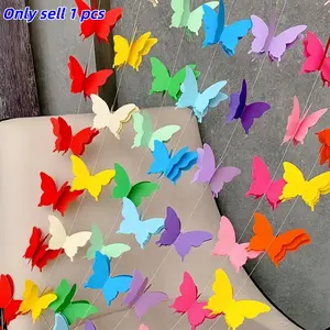 Butterfly Paper String Decorations, 20 Pieces Butterfly Party Supplies, Balloon Tassel Pendant, Holiday & Christmas Decoration