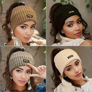 4-Pack Women Soft Elastic Sports Headbands, Solid Color Zigzag Fringe Ear Warmer Headband, Warm Comfortable Stretchy Hair Accessories, Unisex Stylish Headwear for Winter Outdoor, Gym Workout and Daily Casual Use