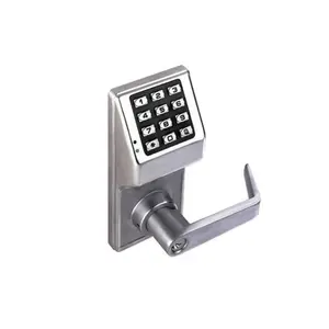 Alarm Lock DL2700-26D Trilogy Keypad Lever Set Grade 1 Satin Chrome Finish 100 Codes 5AA Battery Operated Weatherproof for Outdoor Use