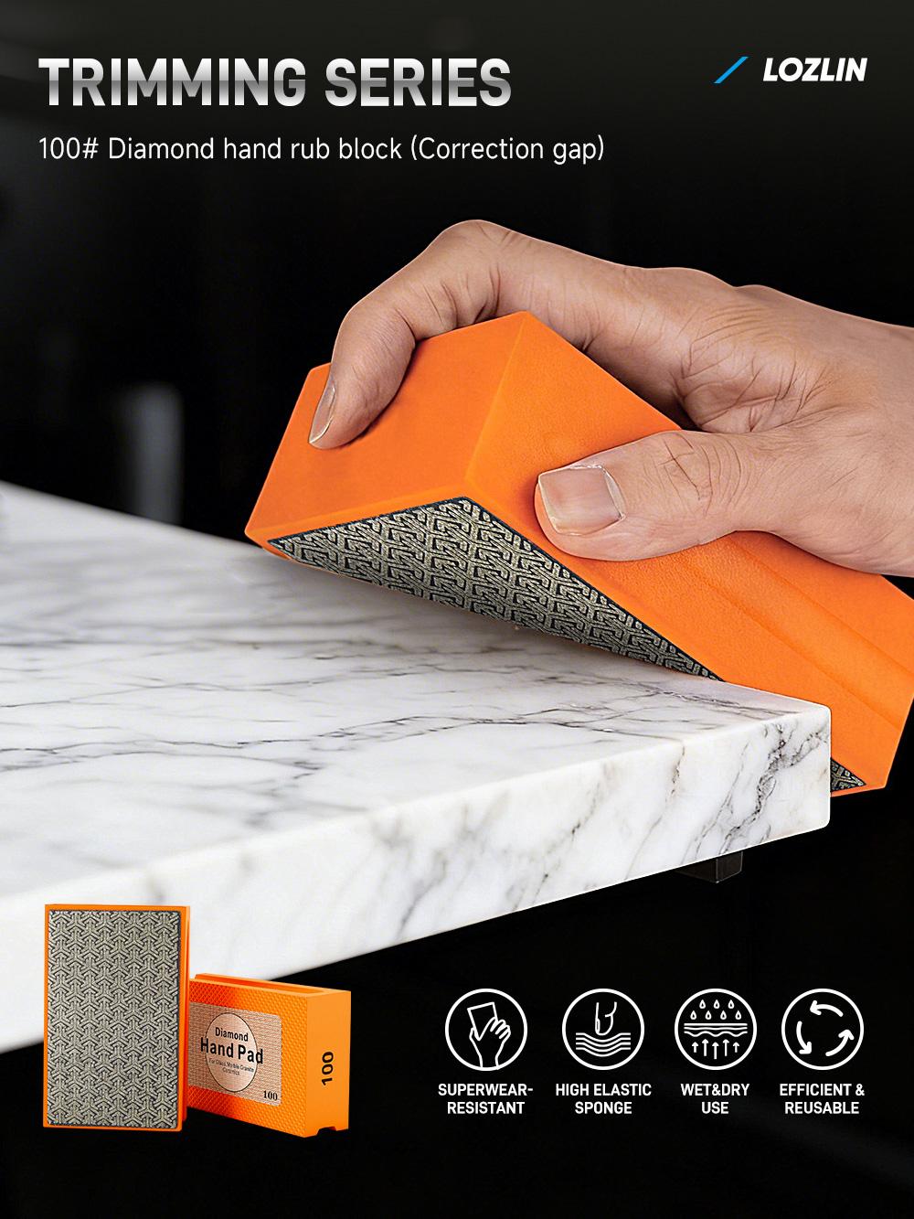 LOZLIN 17PCS Diamond Tool Kit for Tiler, Professional Drill Bits, Saw Blades, Polishing Pads, Chamfer Drill & Milling Bits for Cutting & Grinding Porcelain, Glass, Marble, Quartz & Stone