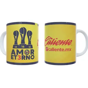 Aguilas Club America Coffee Mug Ceramic 11oz 15oz Tricampeon, Gifts for Fans, Mexico Soccer Souvenir
