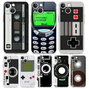 Vintage Tape Camera Gameboy Phone Case For iPhone17 16 15 14 13 12 11 Pro Max Mini Plus and Samsung S26 S25 Luxury Bumper Non-Slip Cover Fundas