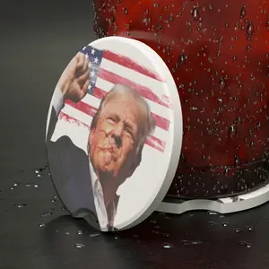 Donald Trump Car Coaster: Funny White Elephant Gift, Vehicle Accessory