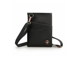 Swissdigital KATY ROSE NG Black Sling Bag - RFID Protection Pocket - Eco-Friendly Fabric  SD2539-01
