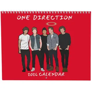 “One Direction 2026 Wall Calendar, Aesthetic Illustrated Fan Art Calendar on Glossy Paper for Home & Office Decor, Unisex Fit for Fans, Unique Holiday Gift for Her and One Direction Lovers, Pop Band Calendar”