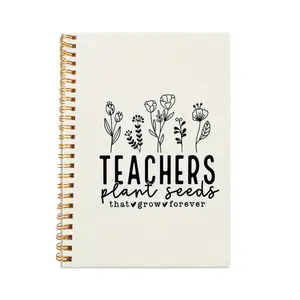 Teacher Appreciation Gift Notebook Diary, Spiral Bound Writing Journal for School Use, Ideal Present for Teachers & Elders