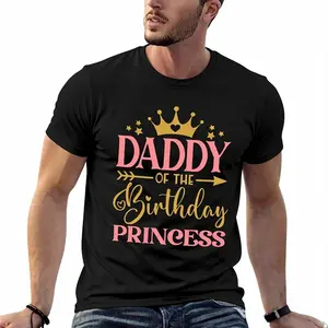 Full Family "Birthday Princess" Matching Tees Daddy ofthe Birthday Princess Soft Breathable Cotton Tee forFamily Photoshoots and Celebrations