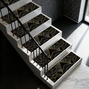 Non-Slip Stair Carpet, Step Protection Carpet, Decorative Bordered Stair Mat for Home Decoration & Bedroom Accessories - Suitable for Indoor, Outdoor Stairs & Multiple Scenarios, Decorative Rug Mat