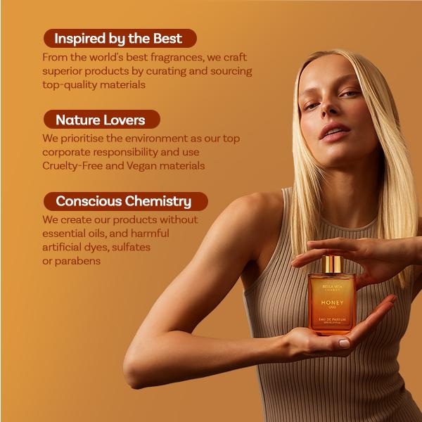 Midnight Mischief by BellaVita Luxury | Women’s Luxury Mini Perfume Set & Honey Oud EDP | Luxury Perfume for Women | Long Lasting, Floral, Spicy & Vanilla,Bergamot | Luxury, Vegan & Cruelty Free Eau De Parfum | Travel-Friendly | 100+ 4x20 ML(6.08 fl. oz)