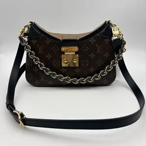 Pre-owned X132 LV Toupie Monogram Canvas Black Chain Shoulder Bag 26.05.06