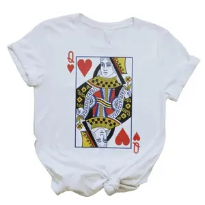 Queen of Hearts Shirt for Women – Bold Graphic Playing Card Tee, Vintage Style