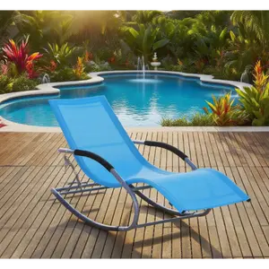 Bellemave Outsunny 0 Gravity Outdoor Rocking Chair Glider - Reclining Chaise Lounge with Detachable Pillow, Linen Fabric, Waterproof Durable Material, Fixed Back, EVA Tubing, Assembly Required, 56.75in L x 24.75in W x 33.1in H for Patio, Porch, Deck