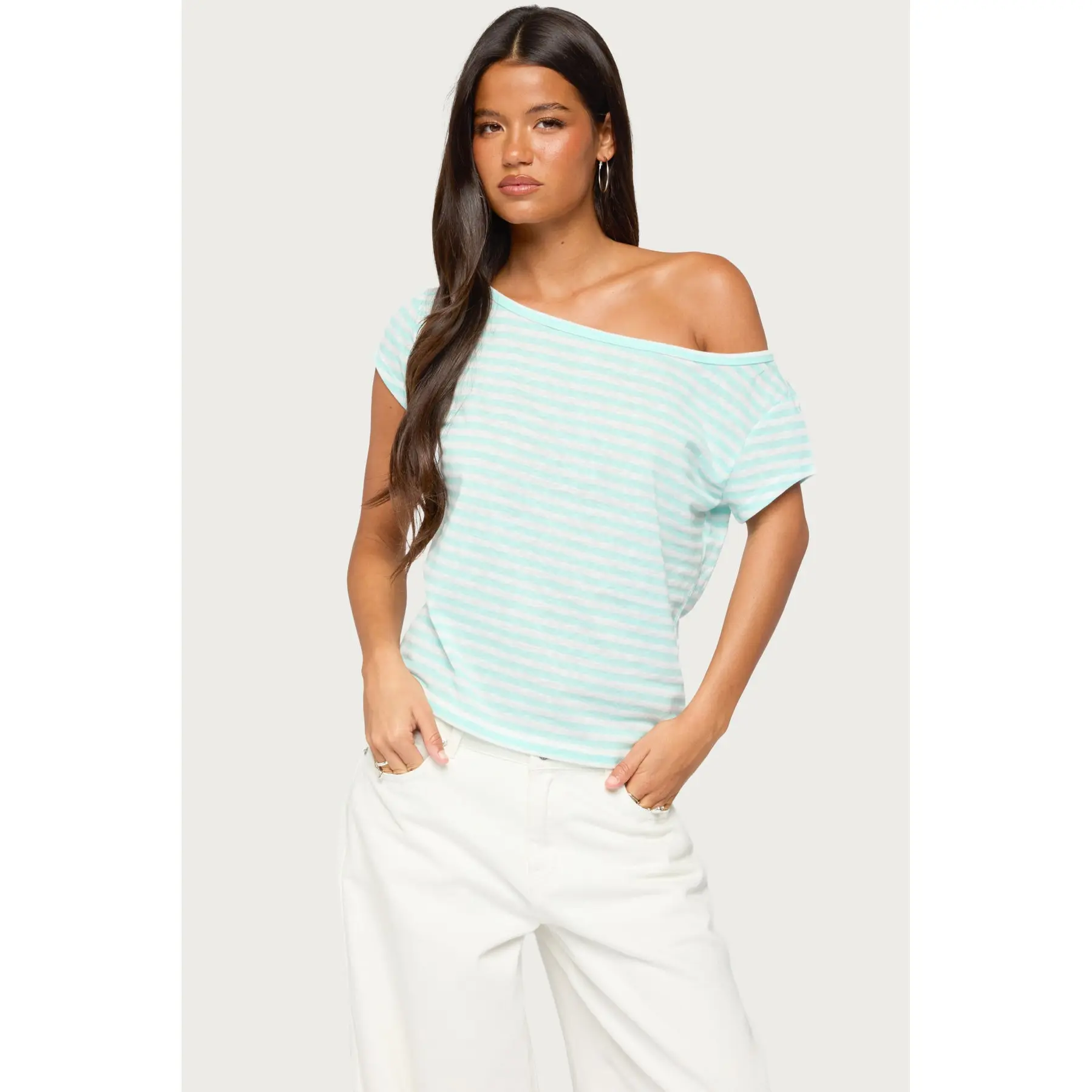 Chanelle Off Shoulder Striped Top
