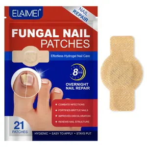 Fungal Nail Repair Patches, 21 Count 8-Hour Overnight Deep Repair Patches with Gentle Hydrogel and Hourglass Shape for Secure Toe and Finger Application, Home Essentials