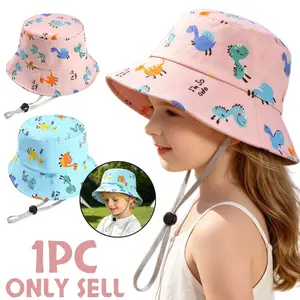 1pc cute cartoon dinosaur bucket hat, breathable, windproof, and sun-protective, party hat suitable for boys and girls, outdoor travel hat