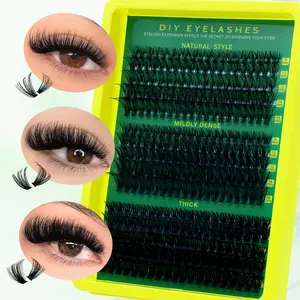 Large-capacity DIY eyelash extension set-D curling, 30D/50D/80D mixed length, suitable for beginners, reusable tufted eyelashes, to create a natural to thick makeup, holiday & date gifts.