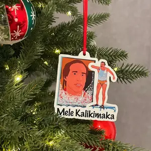 Mele Kalikimaka - Clark Griswold and Cousin Eddie - National Lampoons Christmas Vacation - Christmas acrylic/wood Ornament