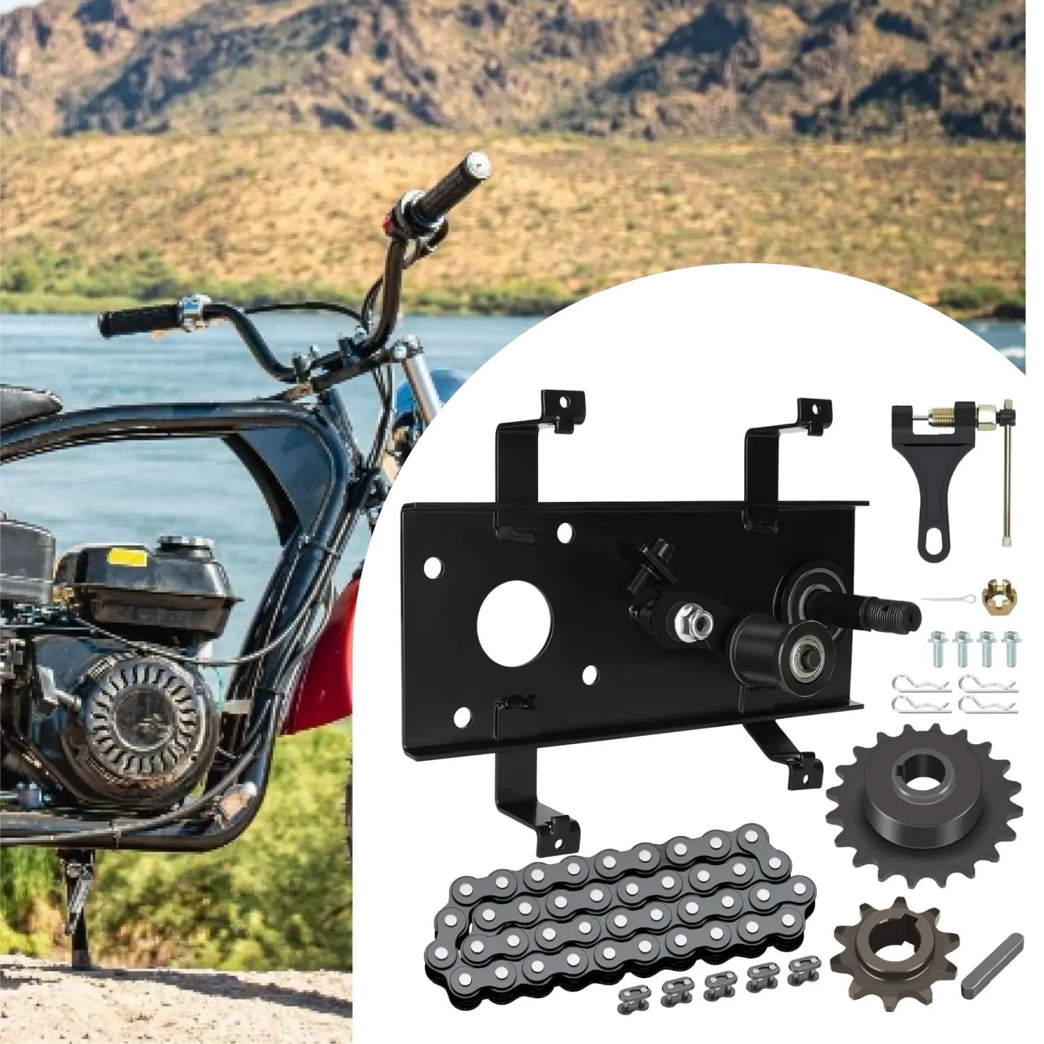 CT200U Mini Bike Jackshaft Assembly Cover Kit Compatible with Colema* CT200U-EX BT200X Axis M200 Baja Warrior MB200 196cc 212 200cc 6.5HP Engin* Powersports Parts