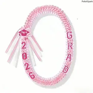2026 Grad Braided Ribbon Lei Necklace, Ideal DIY Money Lei Base, Graduation Gifts for Sports & Outdoor Accessory Enthusiasts