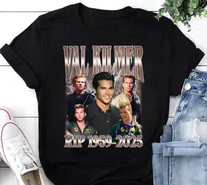 Rip Val Kilmer Vintage Graphic Shirt, Thank You For The Memories Val Kilmer Shirt, Memory Gift for Val Kilmer Fan Shirt