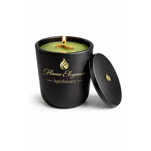 Apothecary Aromatherapy Candle-Wood Wick, Non-Toxic Soy Candle for Relaxation, Meditation, and Home Ambiance