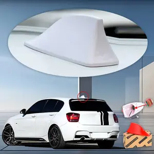 Universal Shark Fin Car Antenna Cover: Boost FM/AM Radio Signal, Easy Stick-On Vehicle Roof Exterior Accessory for Enhanced Vehicle Styling & Reception Upgrade, Easy Installation