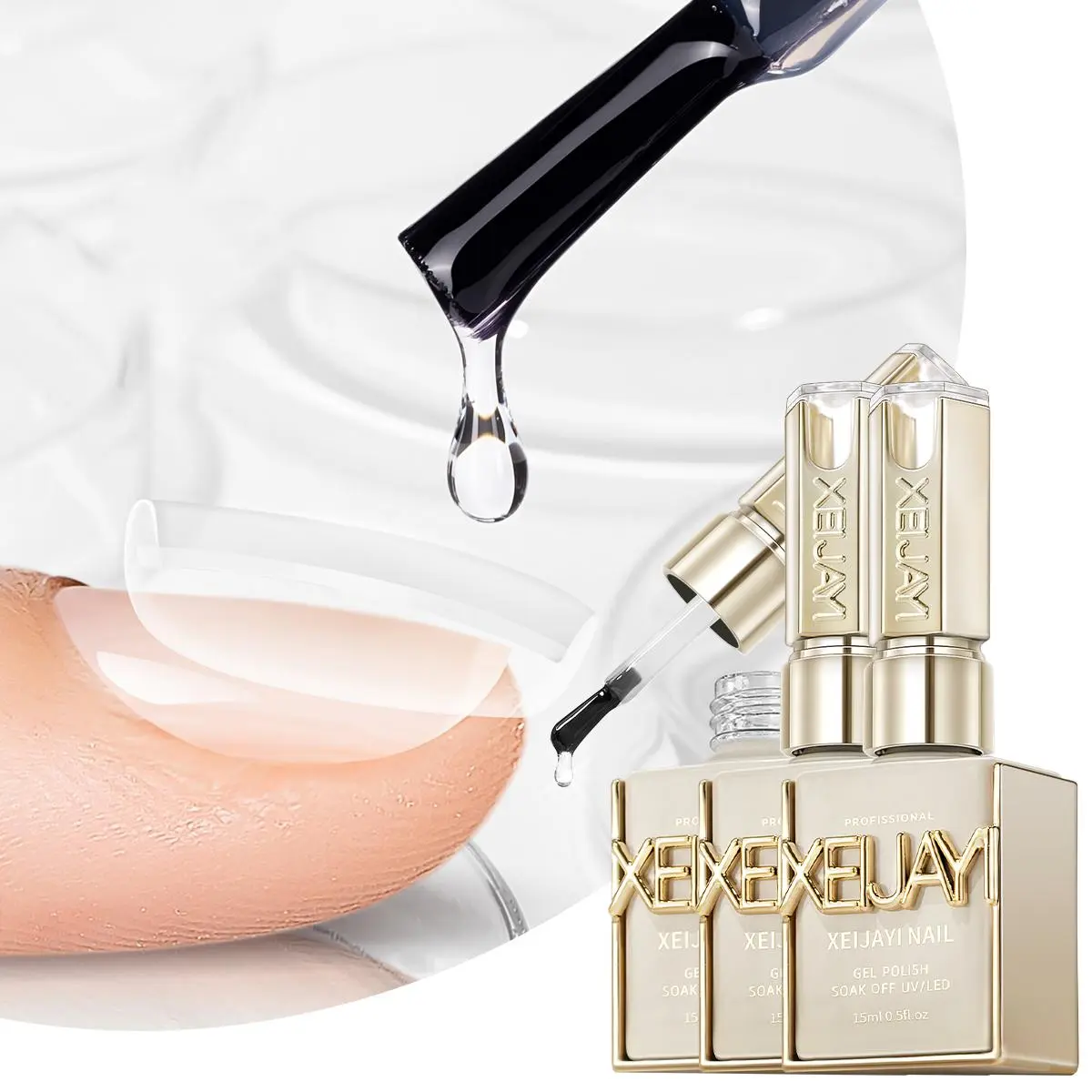 3PCS*15ML No Wipe Diamond Gel Top Coat And Base Coat Set - Shine Finish And Long Lasting, Soak Off LED Nail Lamp Gel Base Top Coat Glossy Shine Finish Christmas Nail Art Design Gifts For Women