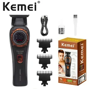 Kemei Km-999 Electric Trimmer, Cordless Hair Trimmer, Powerful Efficient Motor, Low Noise Operation, USB Fast Charging, Cordless Hair Cutting, Suitable for Barber Shops, Home Use, Cordless Hair Clipper