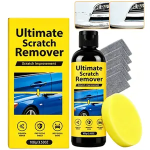 2026 Professional Car Scratch Remover Kit, Helps Reduce the Appearance of Light Scratches, Swirl Marks and Surface Imperfections, Paint Polishing Compound with High Gloss Finish, Includes 1 Sponge and 5 Microfiber Cloths