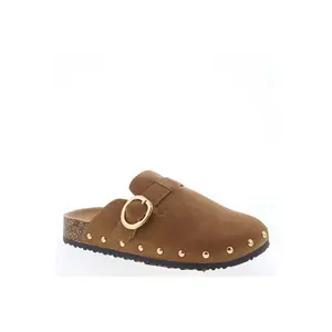 Tan Nubuck Studded Clogs Tan Nubuck Studded Clogs