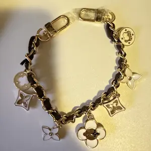 Flower Panda white/brown Bag charm