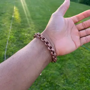 Copper Link Bracelet – Handmade Energy Healing Jewelry for Circulation, Detox, Grounding & Protection